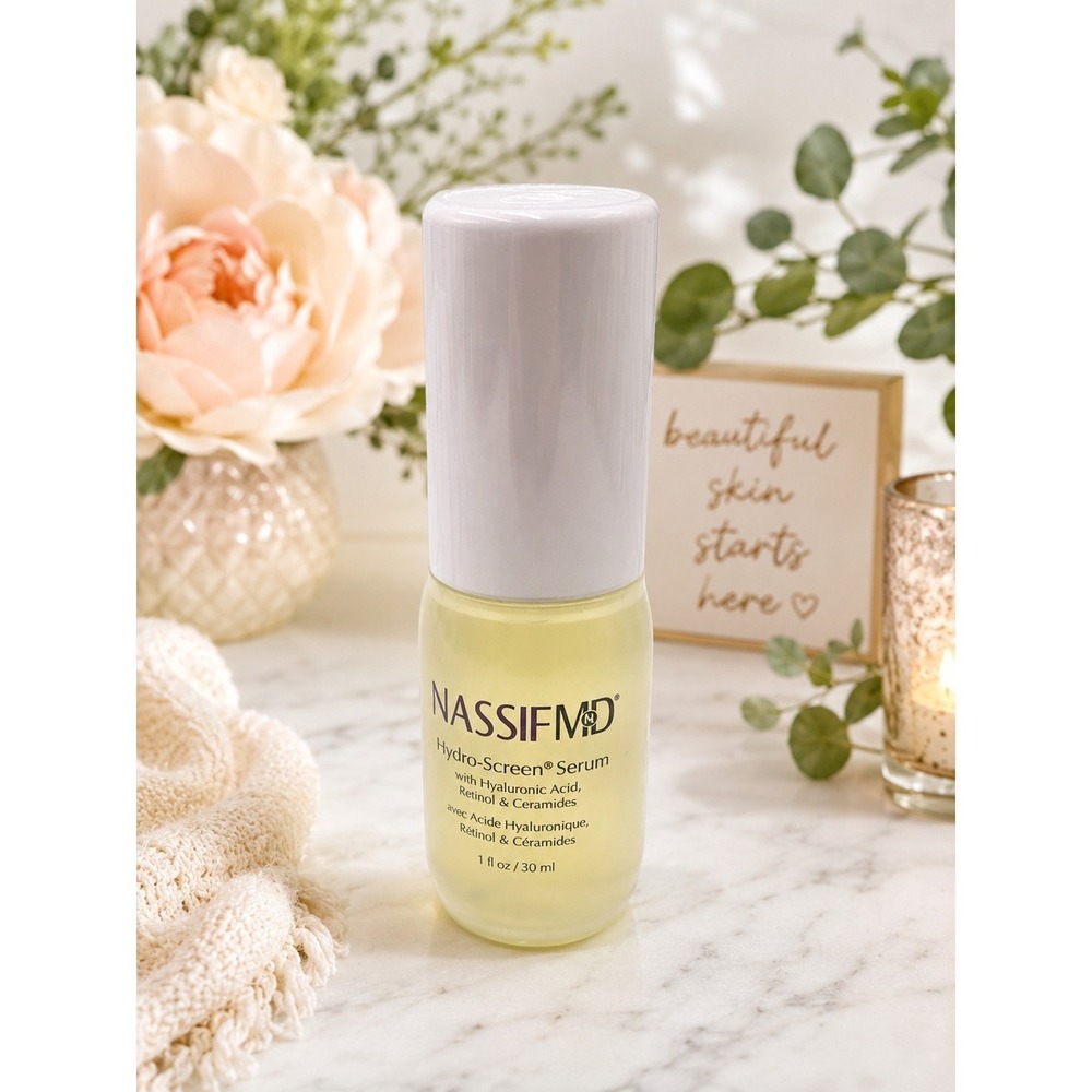 NassifMD Hydro Screen Serum with HA Retinol & Ceramides 1 Floz SEALED NEW